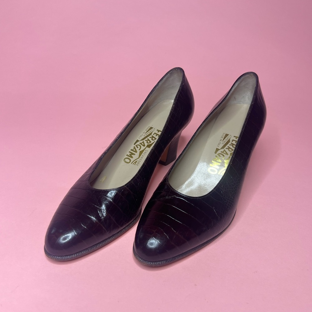 Salvatore Ferragamo block heels
